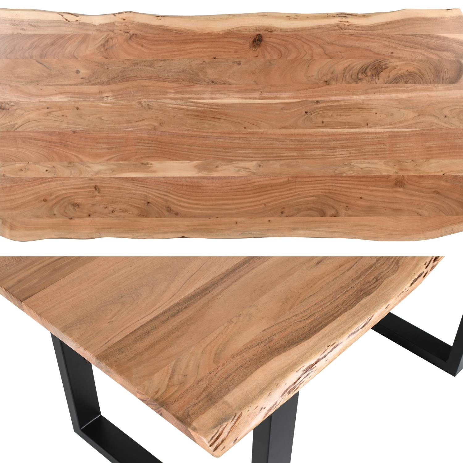 CLARA Massivholztisch mit Gestell