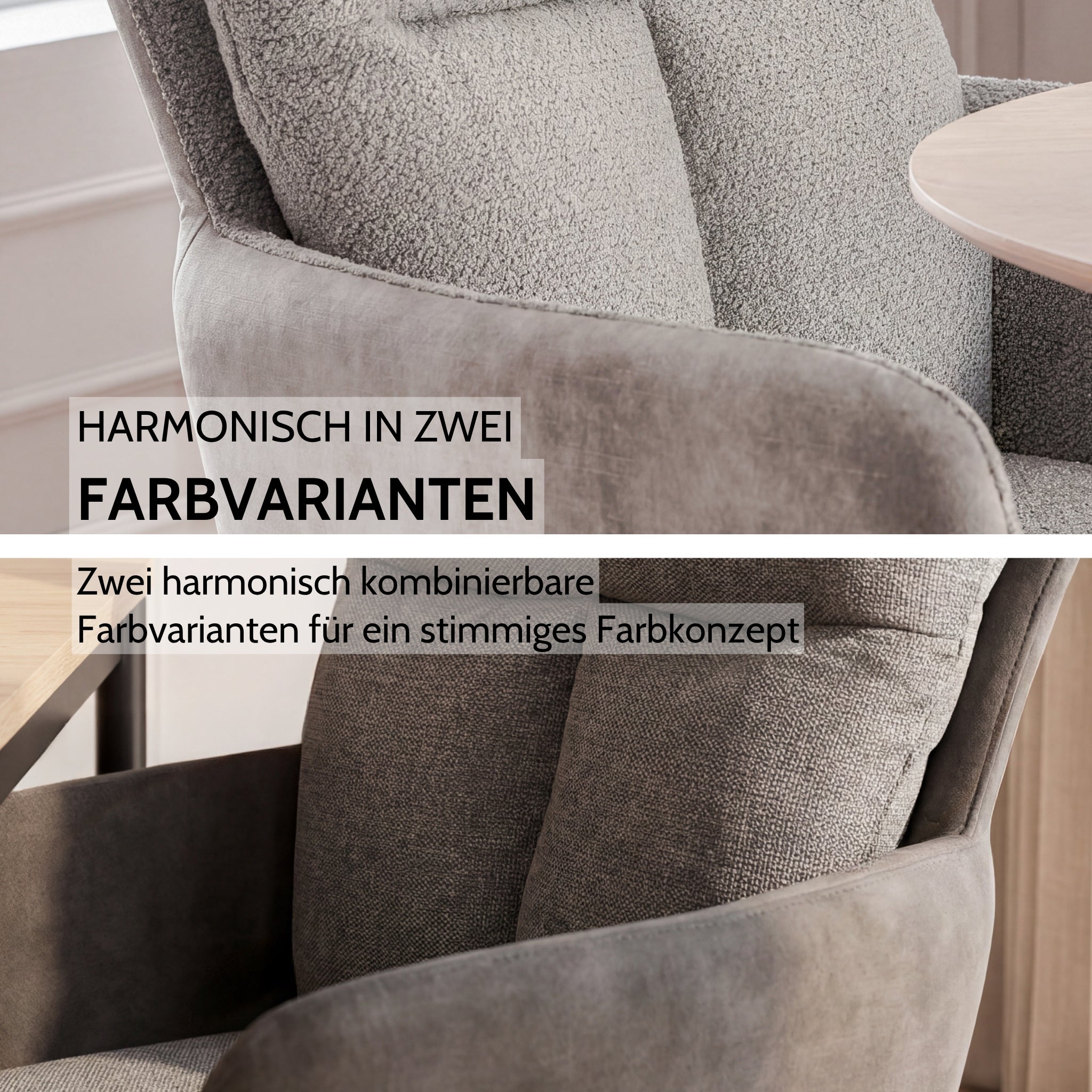 EMIL Esszimmerstuhl 360° drehbar mit Taschenfederkern gepolstert