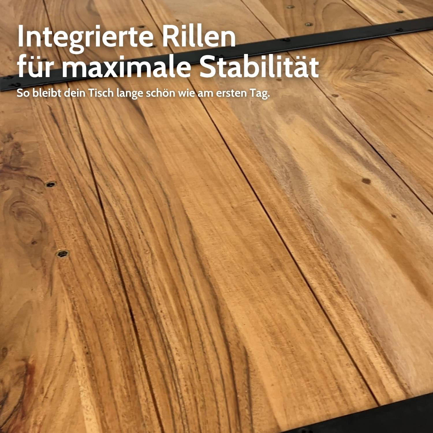 MALMÖ Massivholztisch mit Gestell