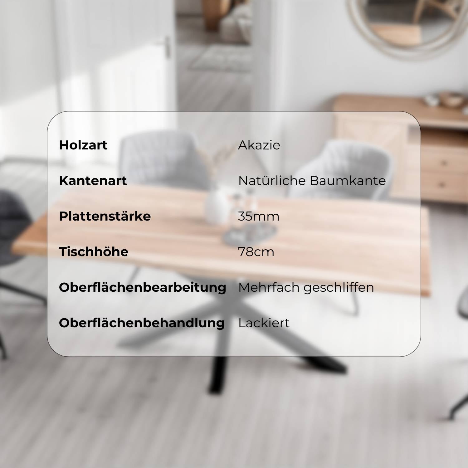 MAGNUS Massivholztisch mit Gestell