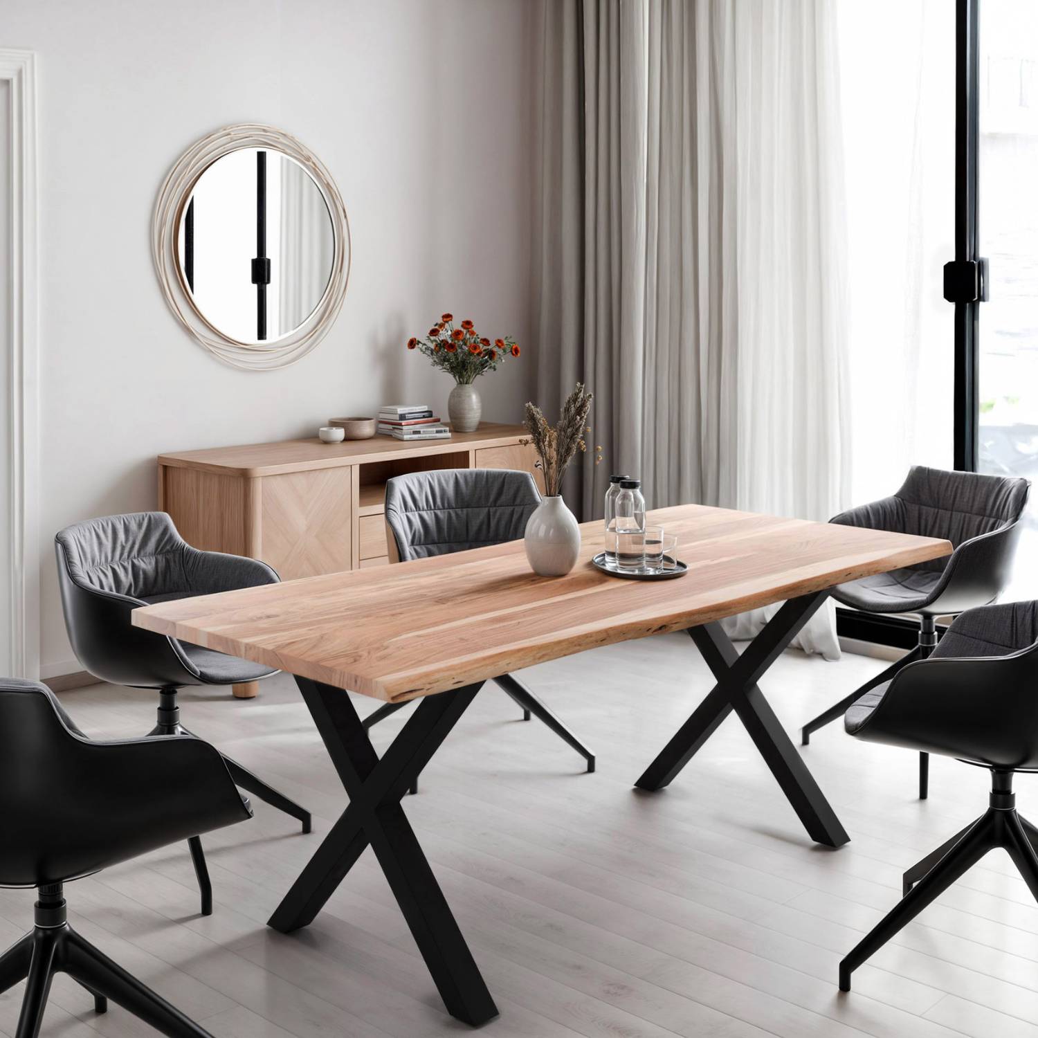 MAGNUS Massivholztisch mit Gestell