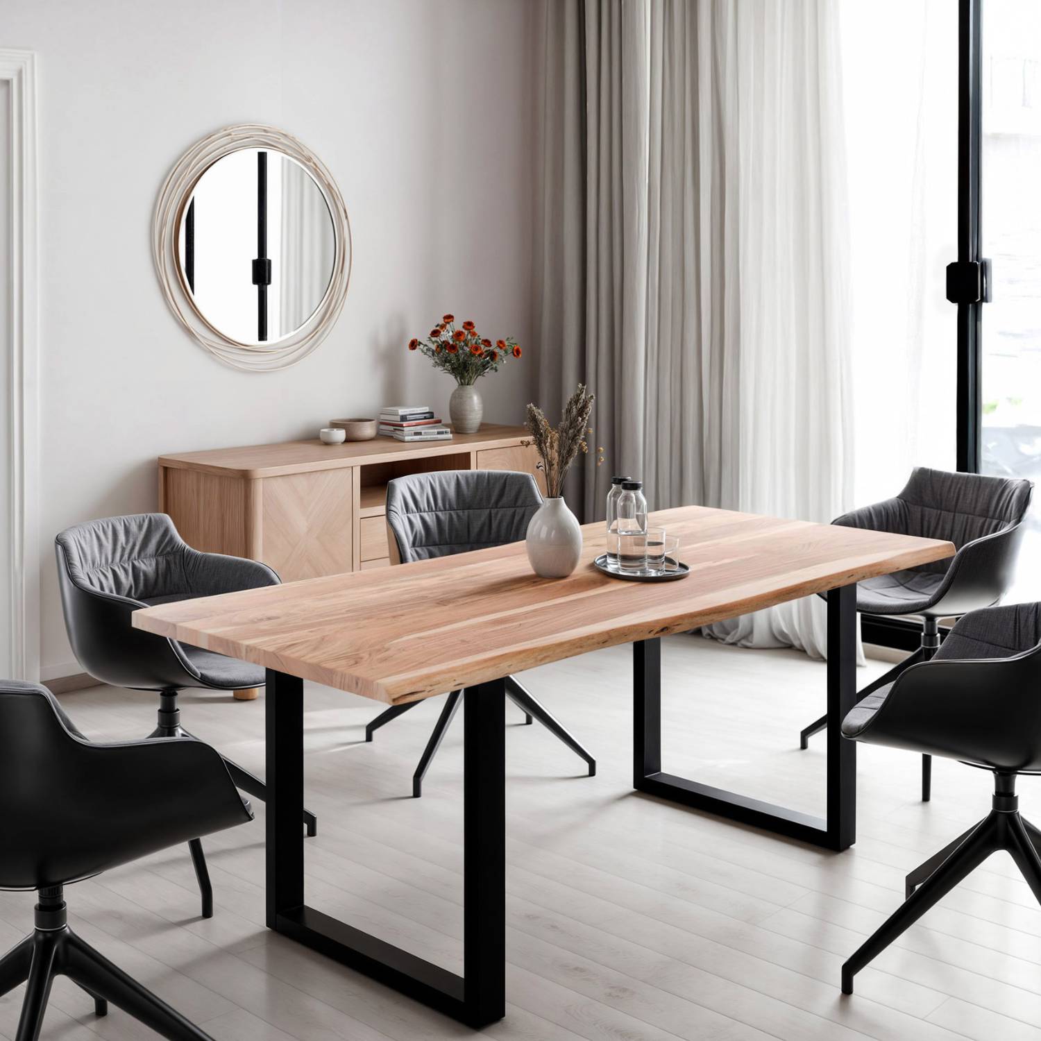 MAGNUS Massivholztisch mit Gestell