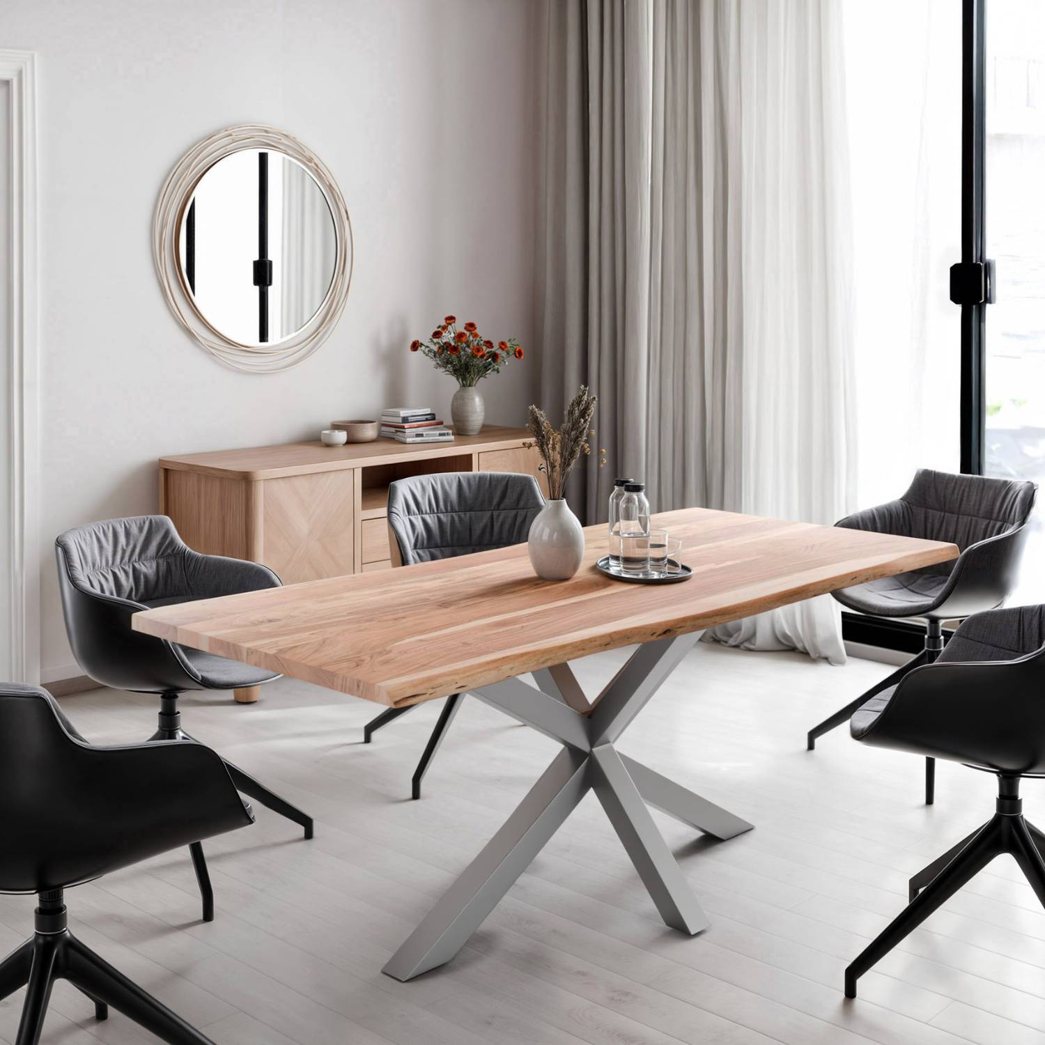 MAGNUS Massivholztisch mit Gestell