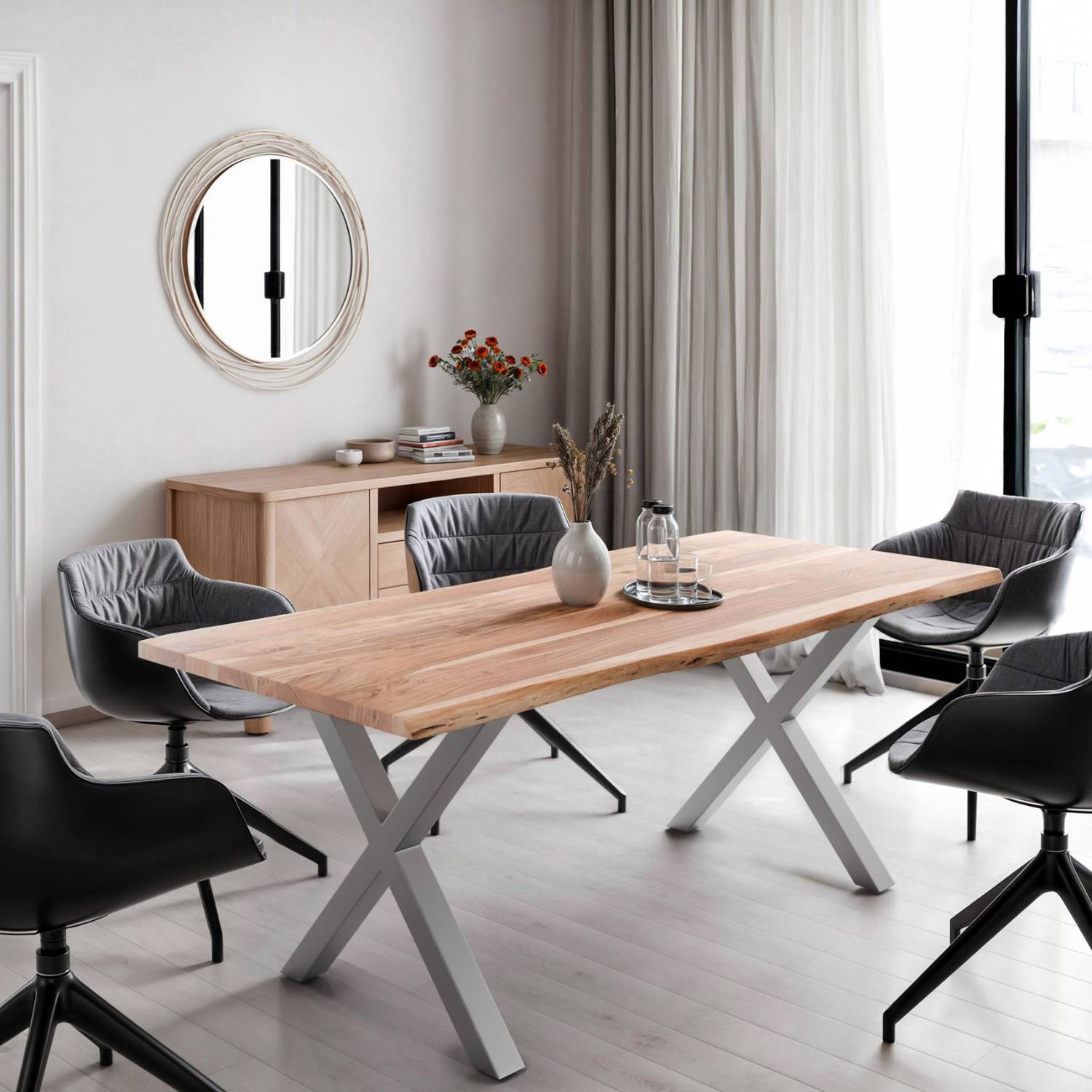 MAGNUS Massivholztisch mit Gestell