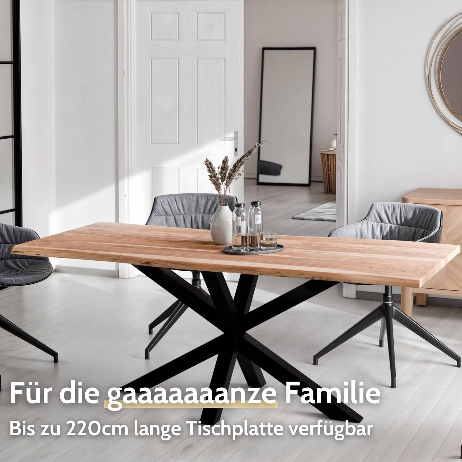 MAGNUS Massivholztisch mit Gestell