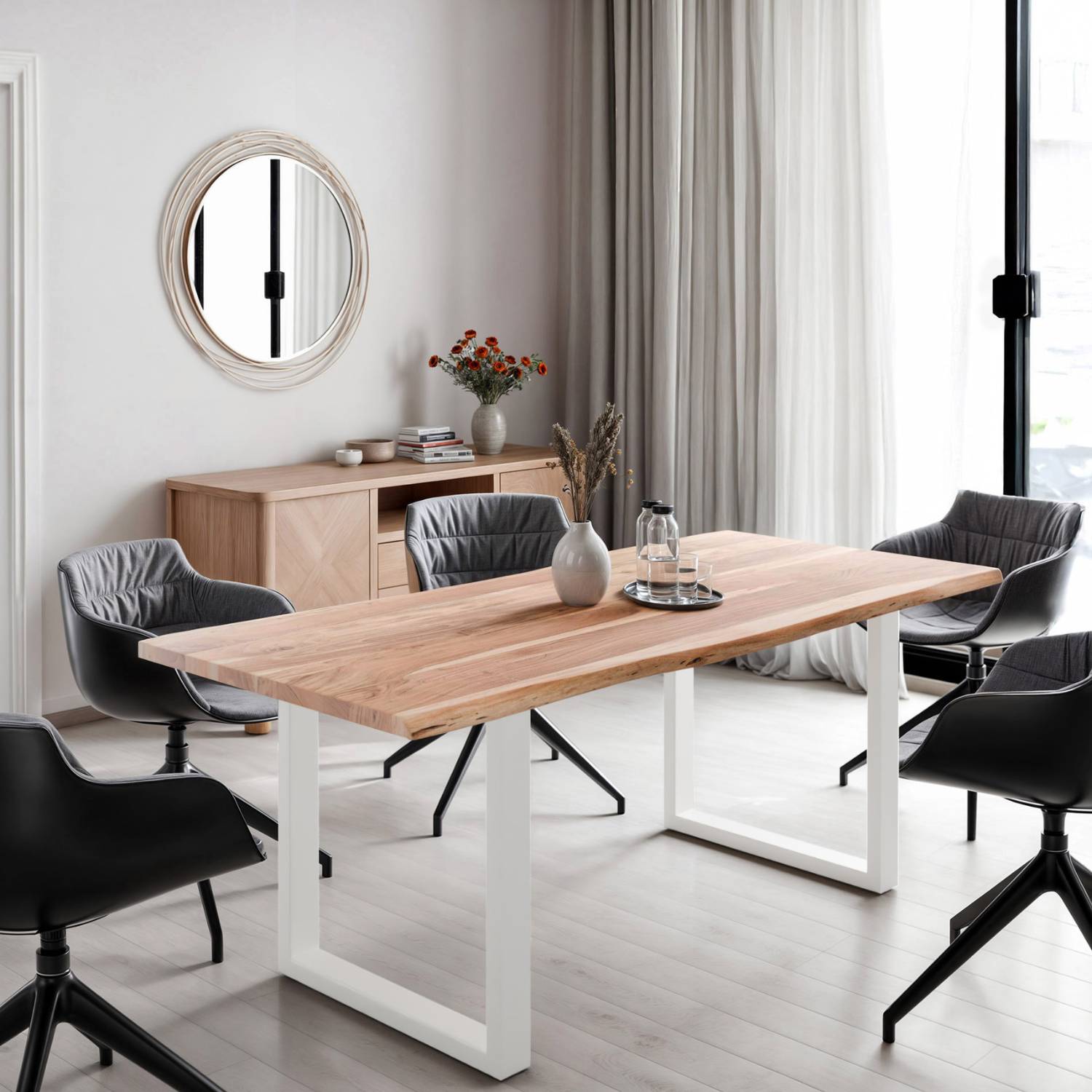 THEO Massivholztisch mit Gestell