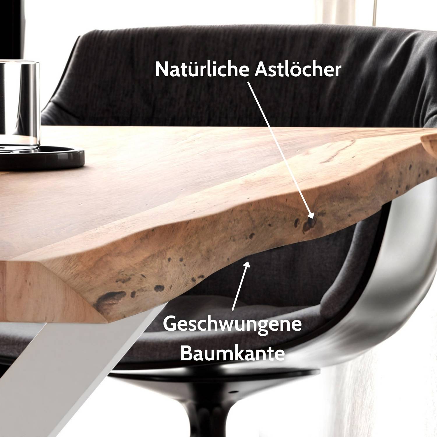 THEO Massivholztisch mit Gestell