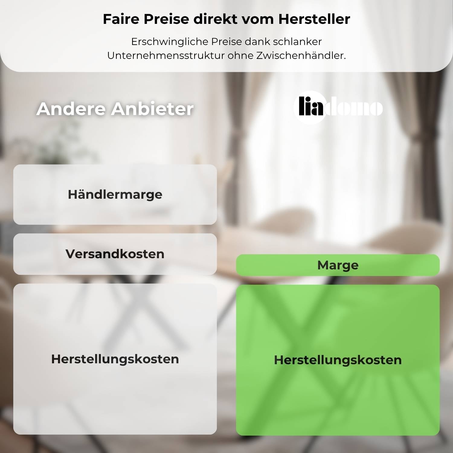 GUBIO Massivholztisch mit schweizer Kante & Gestell