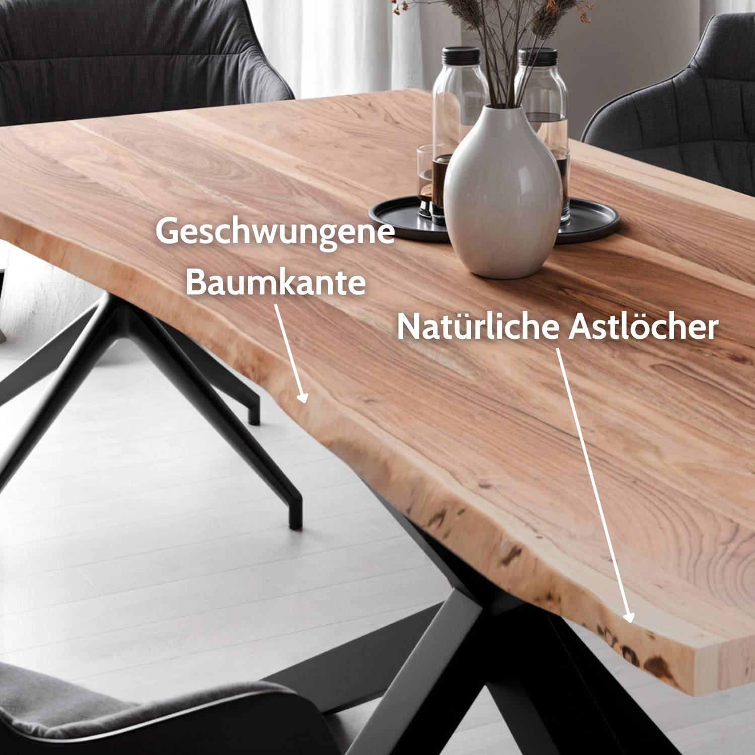 MAGNUS Massivholztisch mit Gestell
