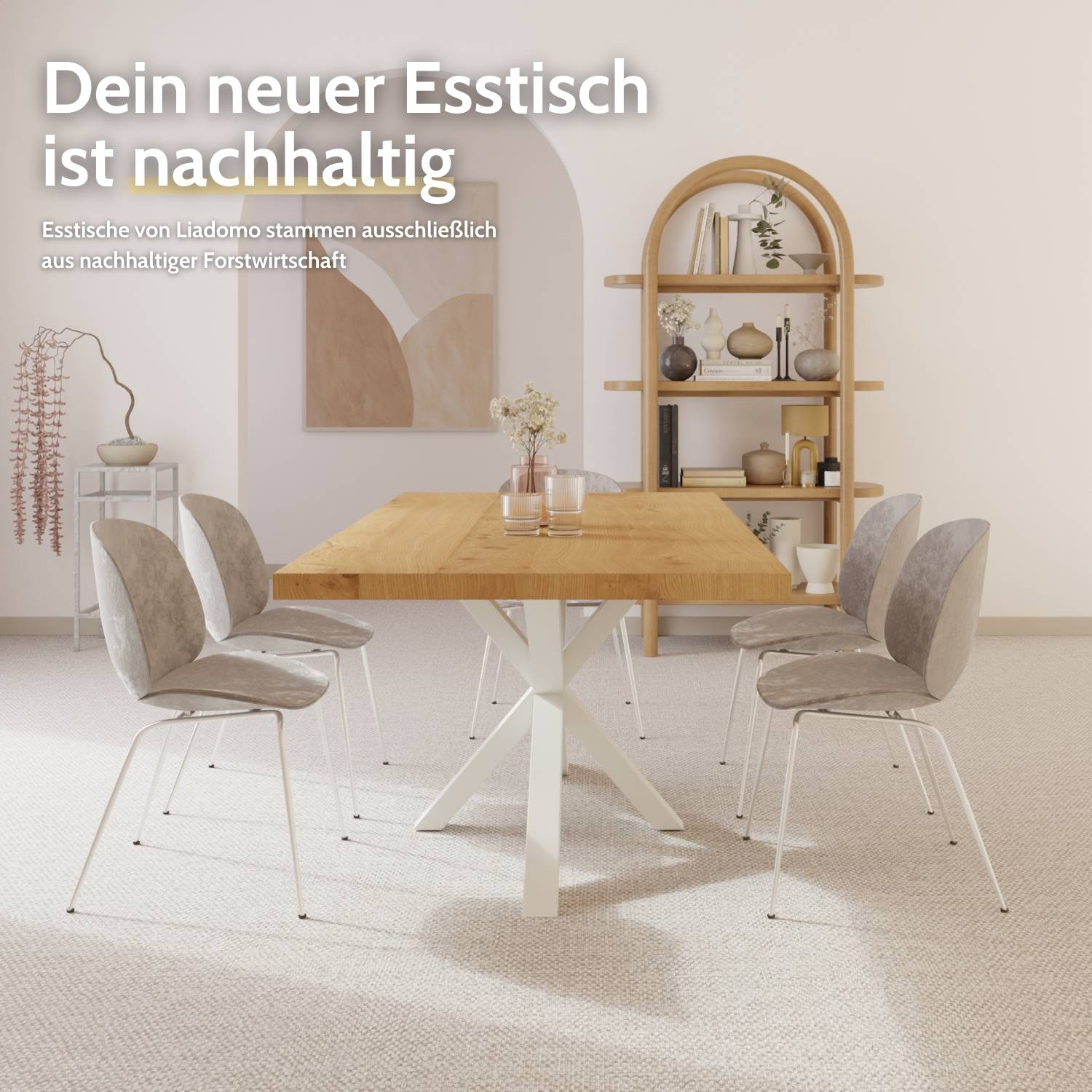 MORITZ Massivholztisch mit Gestell
