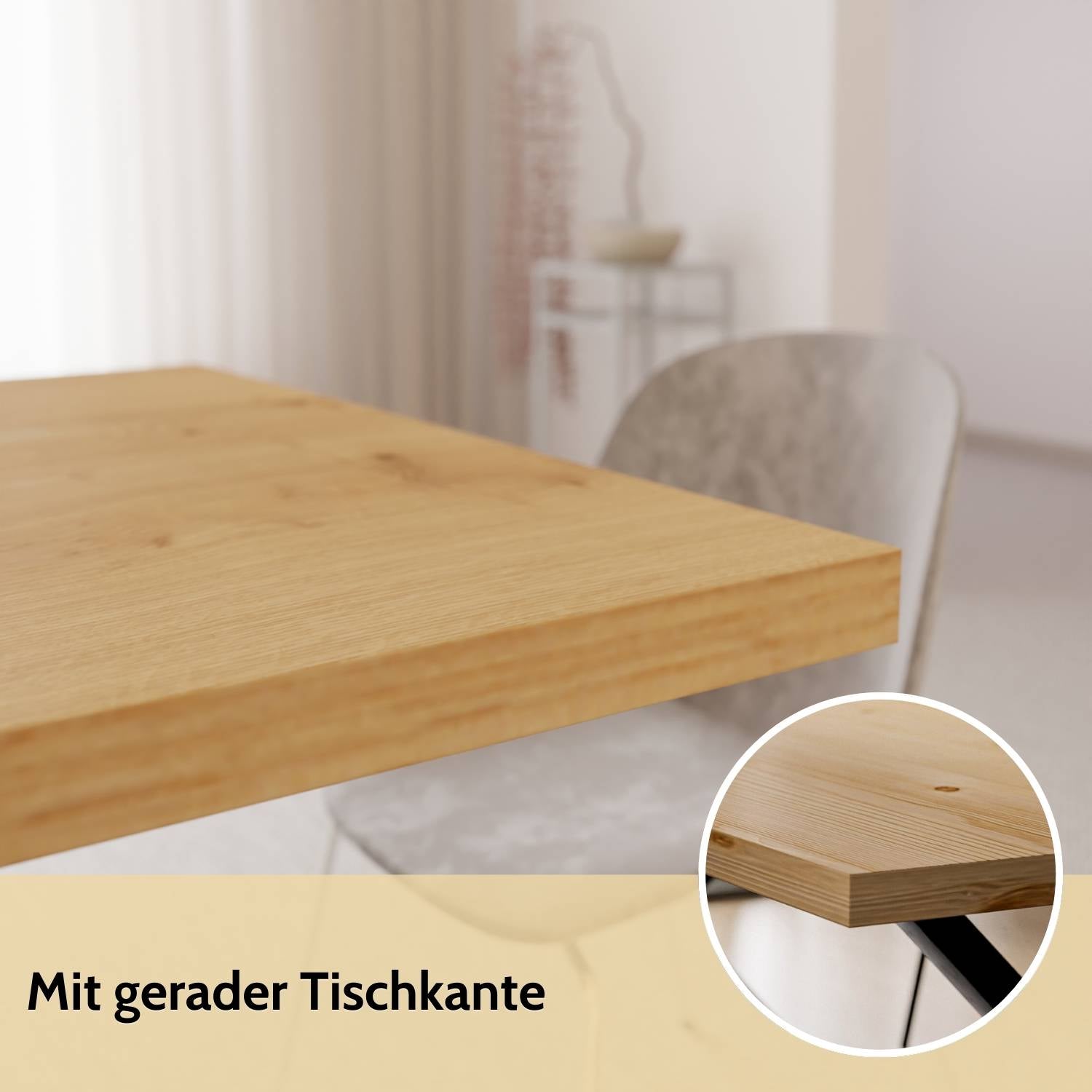 MORITZ Massivholztisch mit Gestell